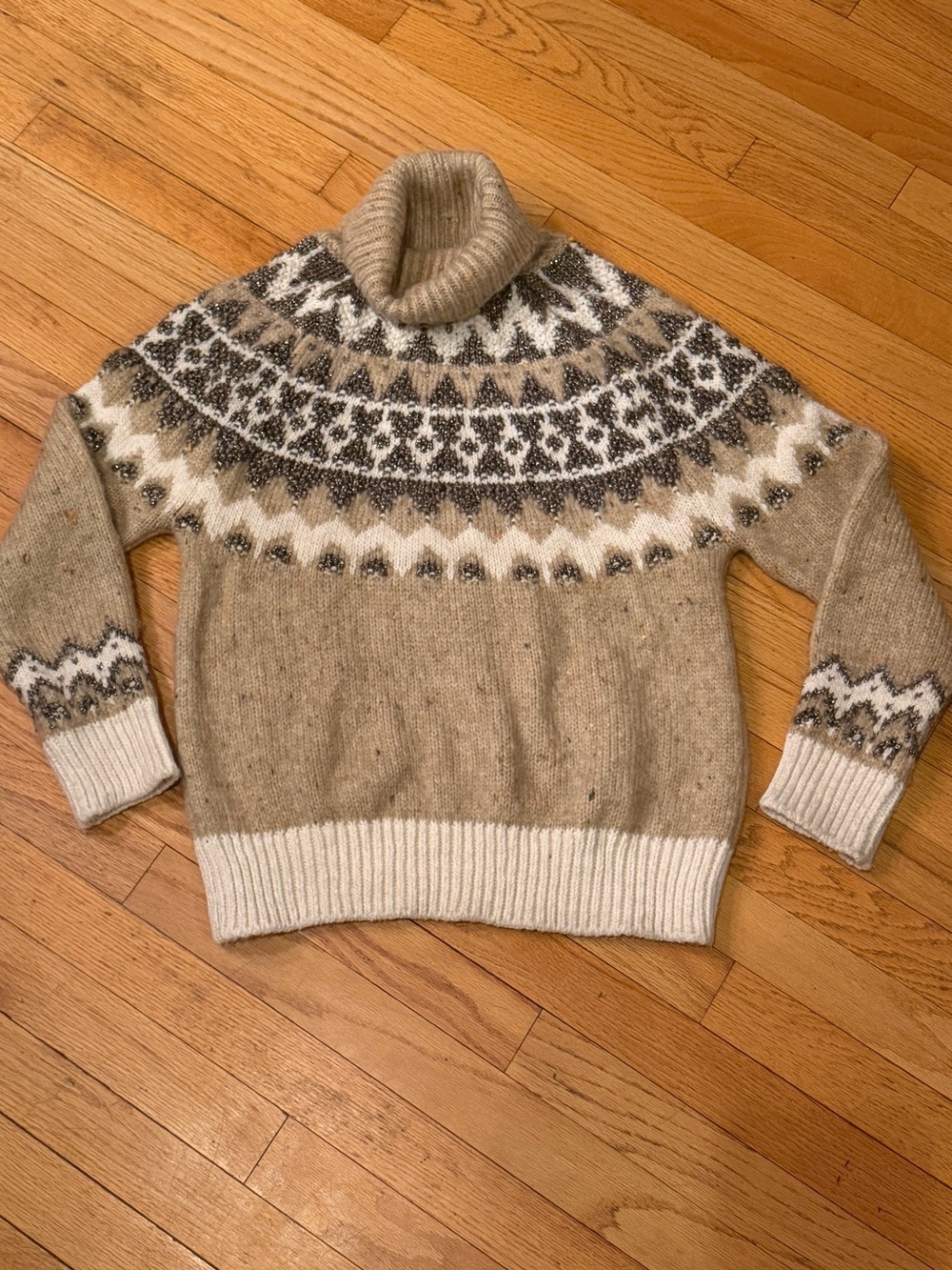 Anthropologie Pilcro Fair Isle Turtleneck size S